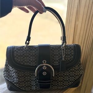 Coach Black and Gray Satchel